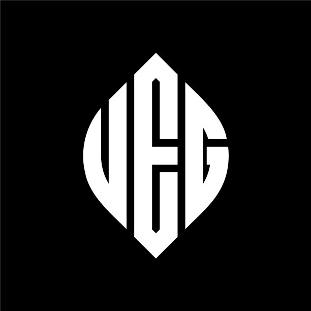 圆形字母UEG标志设计图片下载
