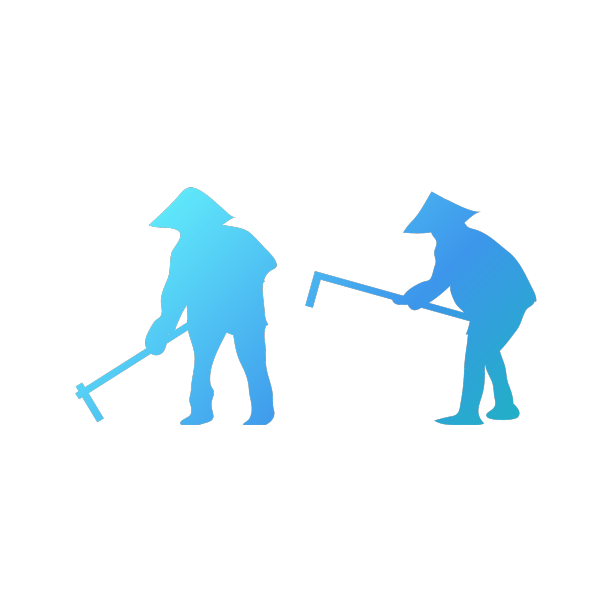 春季耕地剪影图片下载