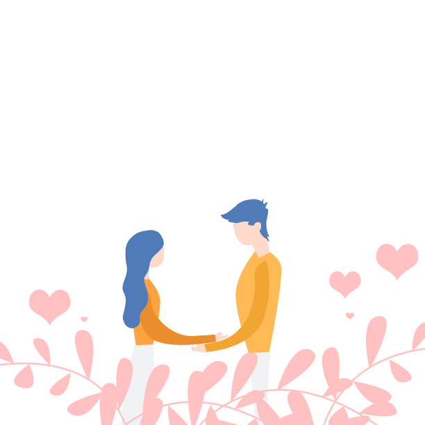 情人节剪纸情侣表白图片下载