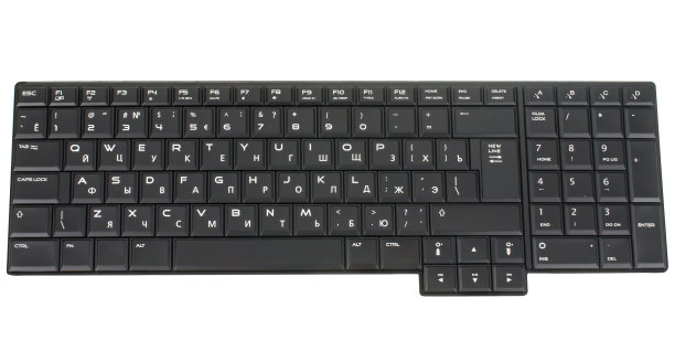 笔记本电脑键盘，笔记本电脑备件，在白色背景孤立图片下载