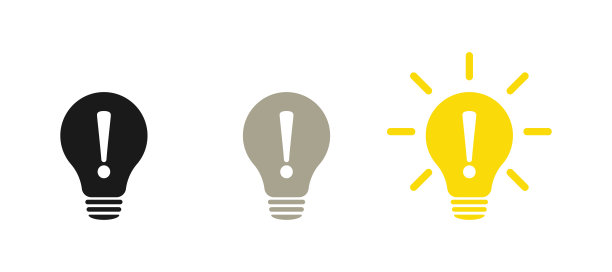 设置信息灯泡图标，想法和答案。成功的概念。灯。网页设计。图片下载