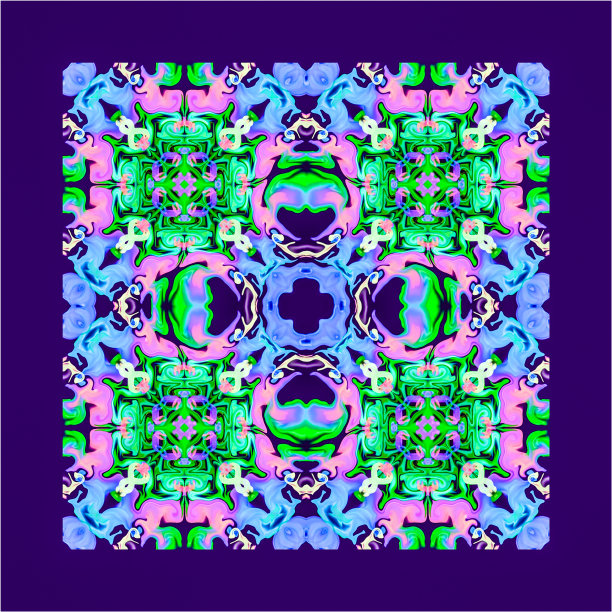 多色装饰，抽象图案，深色背景，粉蓝颜色，蜡染图案，东方传统风格手绘，适用于纺织工业设计，饰品，陶瓷，印刷品装饰，礼品包装，装饰图片下载