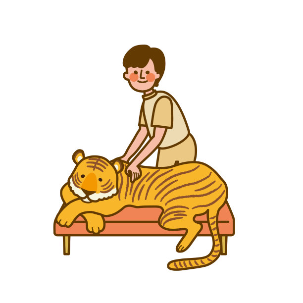 剪辑艺术的老虎和bodyworker图片下载