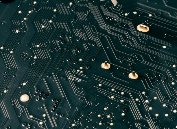 电脑主板背景，电子电路板特写图片下载