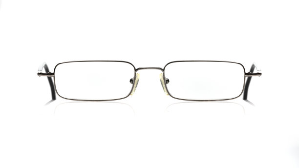 白色背景的小老花镜图片下载