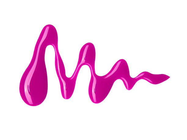 紫色指甲油的污渍孤立在白色上图片下载