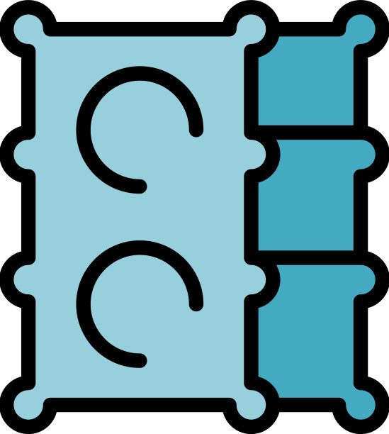 头垫圈图标颜色轮廓图片下载