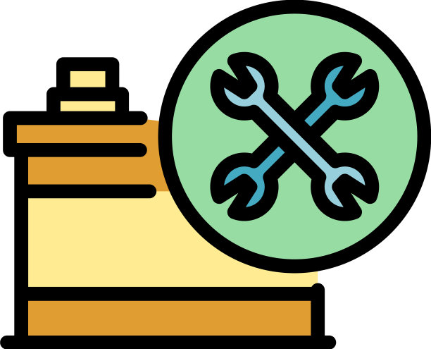 修理汽车电池图标颜色轮廓图片下载