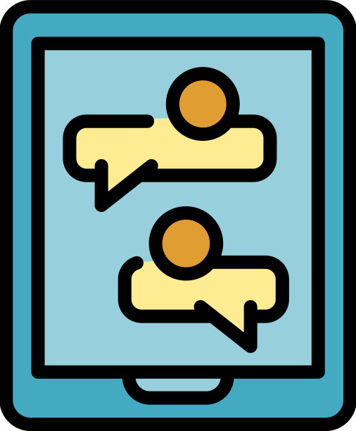 平板电脑熟人图标颜色轮廓图片下载