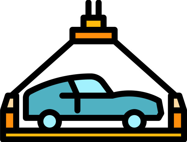 车辆升降机图标颜色轮廓图片下载