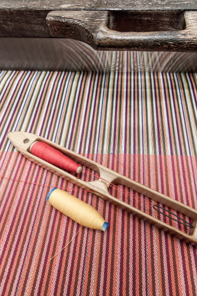 泰国传统木制织布机。图片下载