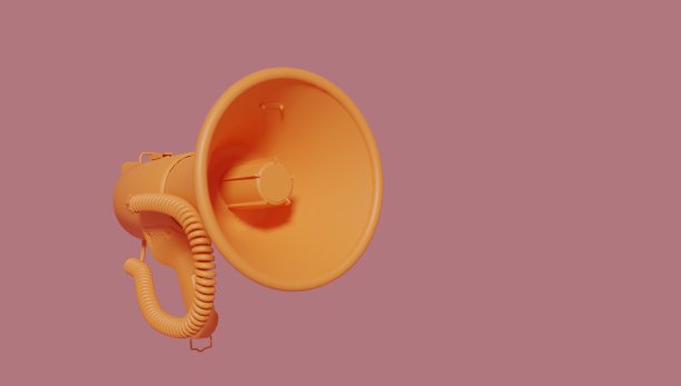 马格风孤立在粉红色背景与复制空间。3 d渲染。图片下载