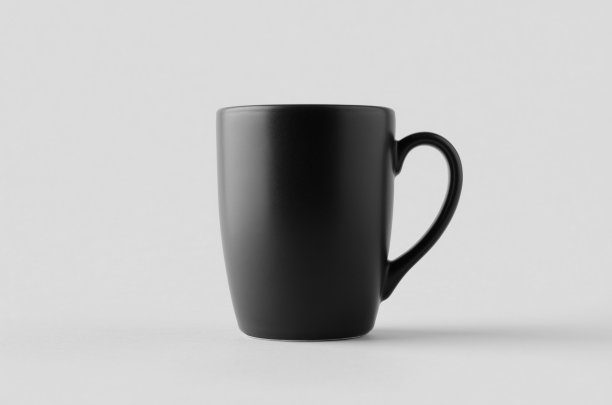 黑色曲面杯模型。图片下载