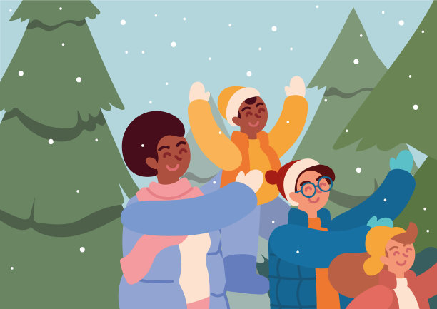 圣诞节的家庭图片下载