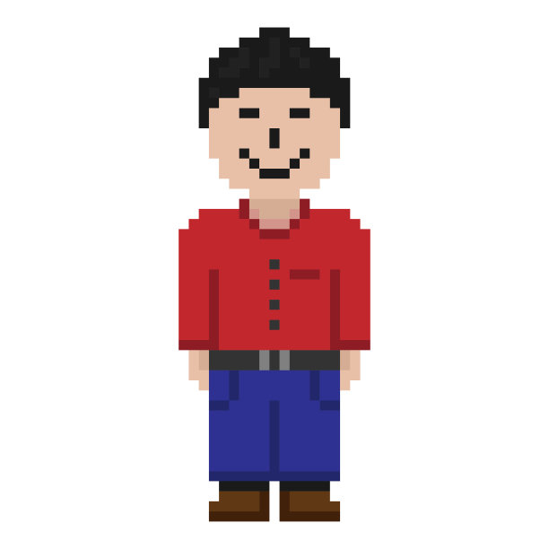 的像素。前视图。矢量图解说明。白色背景上的孤立对象。隔离。图片下载