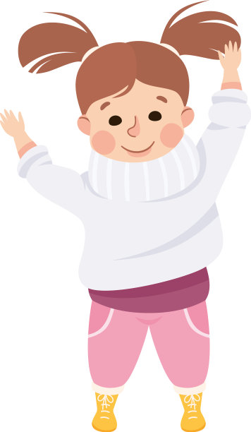 小女孩在换衣服穿衣服图片下载