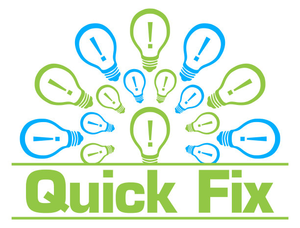 快速修复蓝绿色半圆形灯泡徽章风格图片下载