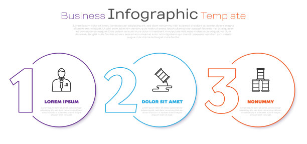 设线商人或股市交易员，桶油泄漏和桶油。业务信息模板。向量图片下载