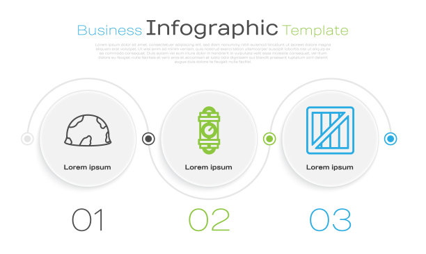 设置军用头盔、引爆炸药弹棒、定时时钟和军用弹药箱。业务信息模板。向量图片下载