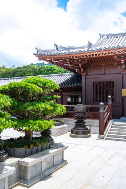 南莲园芝莲庵位于中国香港钻石山图片下载