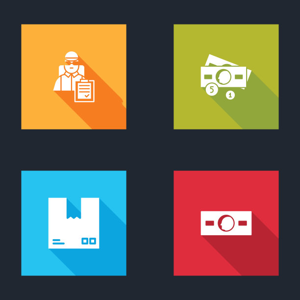 设置送货员与纸箱，叠纸钱现金，纸板交通符号和纸图标。向量图片下载