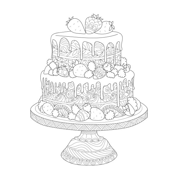 彩色画册蛋糕图片下载