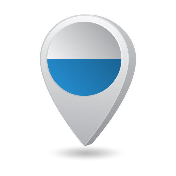 地图上的瑞士卢塞恩旗图片下载