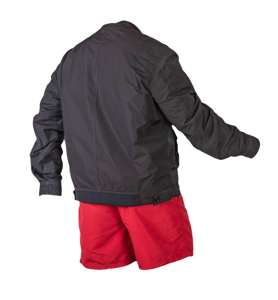 男子短夹克运动短裤孤立在白色背景。时尚的休闲装图片下载