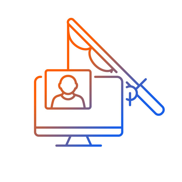 钓鱼梯度线性矢量图标图片下载