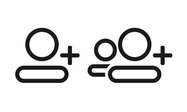 添加用户图标，新的个人资料帐户，添加新朋友，创建群组图片下载
