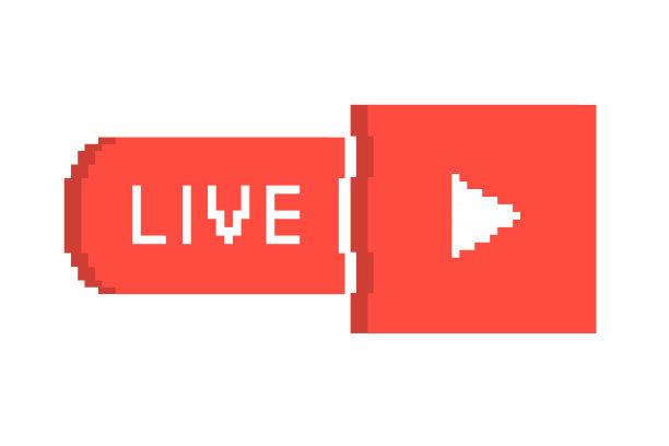 白色背景上的像素活动图标。新闻的象征。社交媒体模板。矢量插图。图片下载