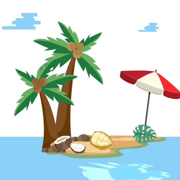 泰国旅游沙滩椰树图片下载