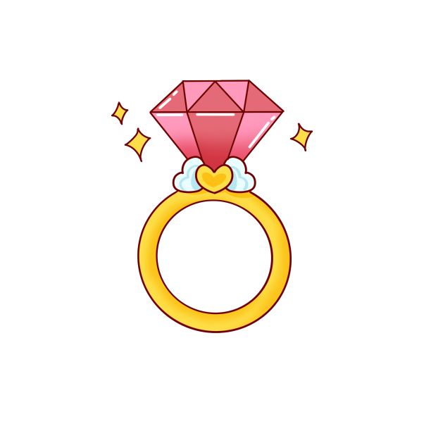 粉色爱心戒指图片下载