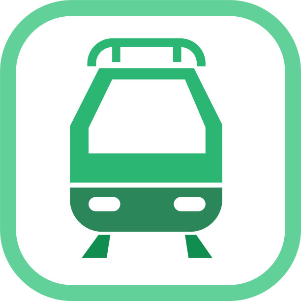 交通列车图标标识设计图片下载