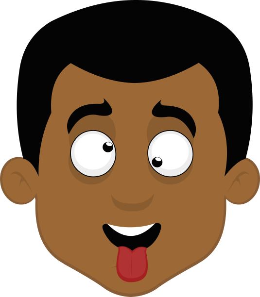 矢量插图的一个人的脸与疯狂的表情图片下载