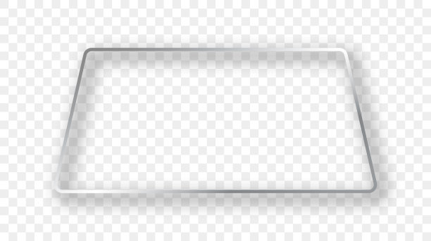 银色发光圆形梯形框架与阴影图片下载