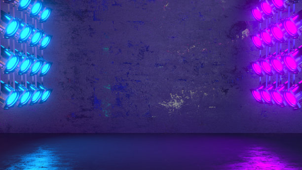 平台，空的产品展示架，暗室带聚光灯的平台图片下载