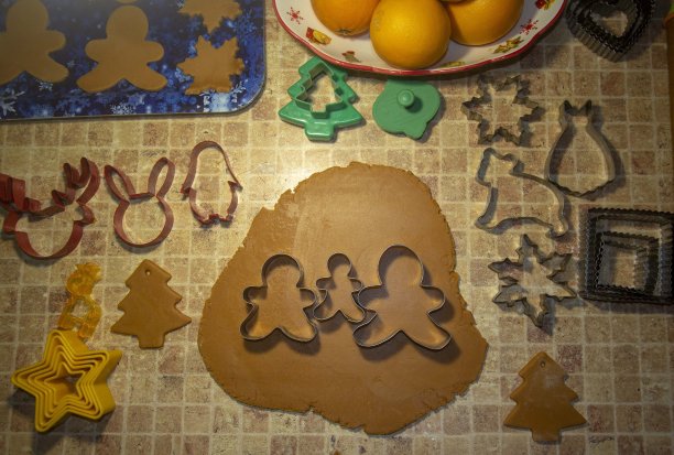 做新年和圣诞节姜饼图片下载