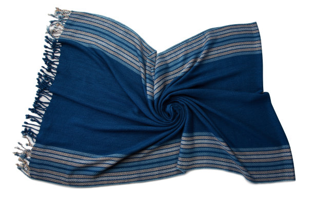 近纹理的手织条纹披肩图片下载