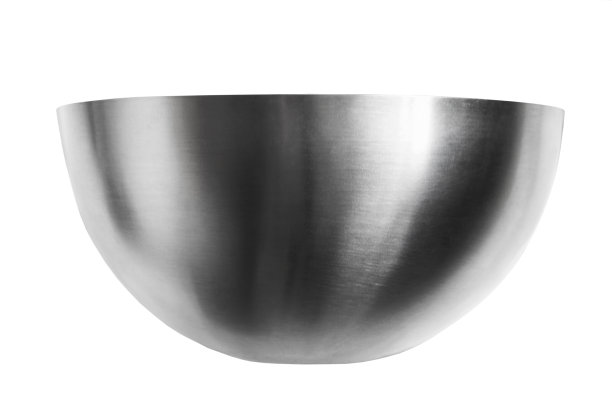 金属碗孤立图片下载