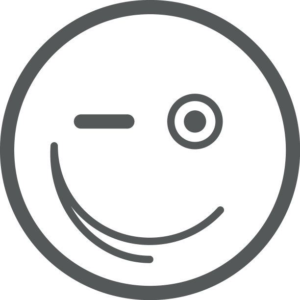 圆圆的脸，眨眨眼睛，眨眼表情简单图片下载