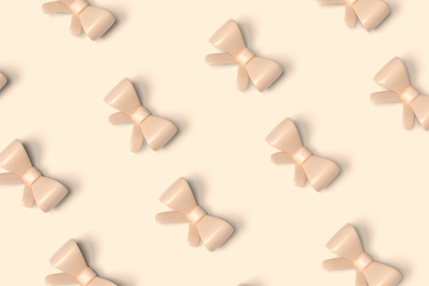 蜡笔图案背景与卡通弓。图片下载