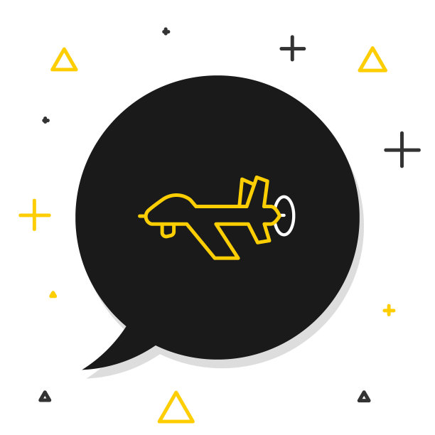 线无人机无人机图标孤立在白色背景上。军用无人侦察机。色彩斑斓的轮廓的概念。向量图片下载