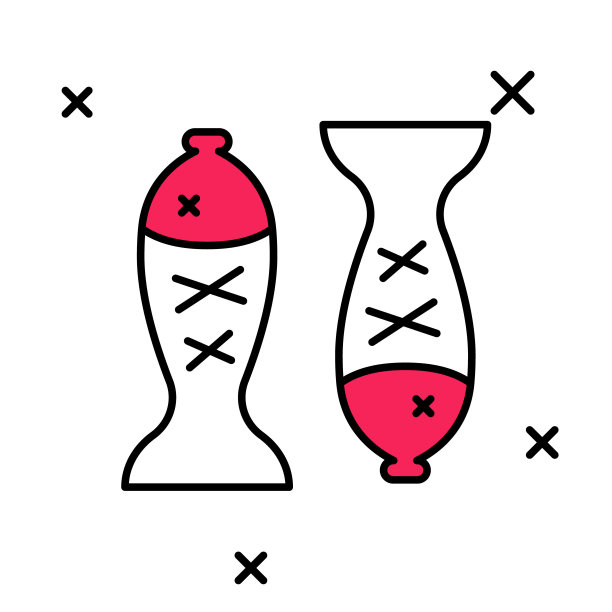 填充轮廓服务在一个盘子图标孤立在白色背景上的鱼。向量图片下载