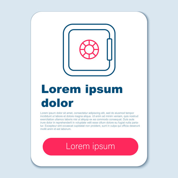 线安全图标孤立在灰色背景上。这扇门用密码锁锁住了银行保险库。可靠的数据保护。色彩斑斓的轮廓的概念。向量图片下载