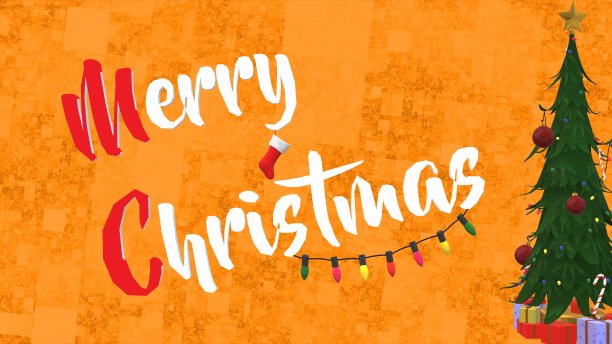 用欢快的文字和传统的物品来庆祝圣诞节图片下载