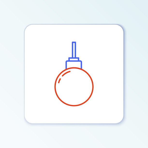 线灯悬挂图标孤立在白色背景上。吊顶灯的灯泡。色彩斑斓的轮廓的概念。向量图片下载