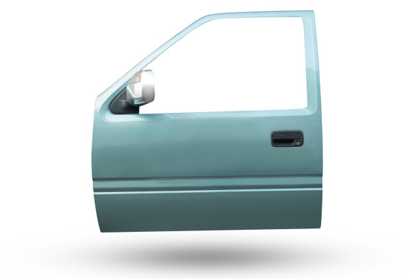 旧汽车门孤立在白色背景与剪辑路径图片下载