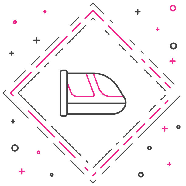 线火车和铁路图标孤立在白色背景上。公共交通的象征。地铁交通。地铁地下。色彩斑斓的轮廓的概念。向量图片下载