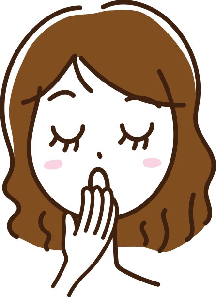 一个女人打呵欠，似乎在睡觉/插图材料(矢量插图)图片下载